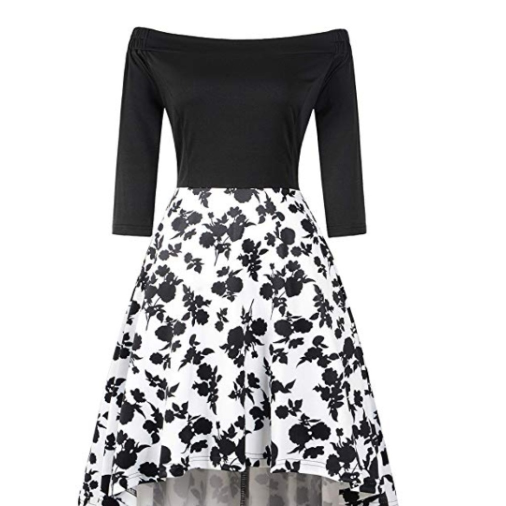 Off The Shoulder High Low Hem Cocktail Dress (NEW)